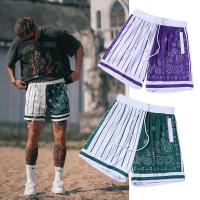 RSFFONE 22SS PAISLEY Mens US Style"Bandana"Shorts Plus Size Above Knee Mesh Shorts Oversized Quick Dry Breathable Basketball Sports Fitness Running Casual Shorts