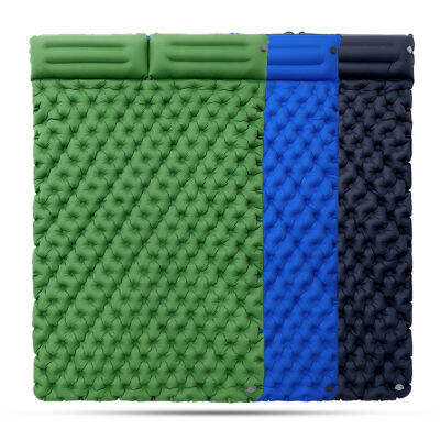 Outdoor Sleep Pad Inflatable Mattress Tent Camping Cushion with Storage Bag Foldable Travel Air Filling Mat Double Bed 200x120cm