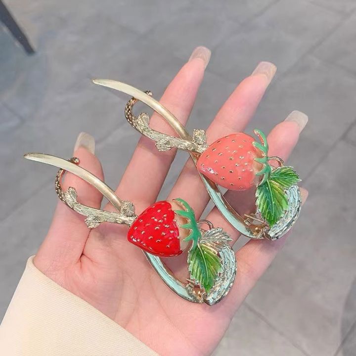 new-fruit-metal-hair-clips-strawberry-hair-accessories-for-sweet-girls