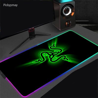 【YF】 Game Mouse Pads RAZER RGB Keyboard Mat Computer Carpet Desk Gaming Gamer PC Mats LED Backlight