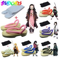 DIOCOS Demon Slayer Kimetsu No Yaiba Nezuko Cosplay Costume Shoes Tanjirou Shinobu Kochou Zenitsu Japanese Geta with Socks