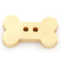 50 Pcs 1.8cm Dog Bone 2 Holes Wooden Buttons   for Sewing  Scrapbooking Crafts  2 Holes 7NK68 Haberdashery