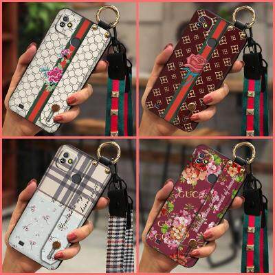 Soft Wrist Strap Phone Case For Tecno POP5 GO New silicone waterproof Lanyard New Arrival classic Anti-dust cute Simple