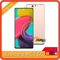 ดิสเพลย์ AMOLED 6.7นิ้วแท้สำหรับ Samsung Galaxy M53 5G M536B M536B /Ds แผงสัมผัสหน้าจอ LCD ชิ้นส่วนประกอบหน้าจอดิจิตอล