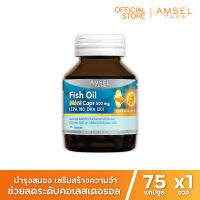 Amsel Fish Oil Mini Caps 500 mg 75s (EPA 180 DHA 120) แอมเซล ฟิชออย มินิ แคป 500 มก (75 แคปซูล x 1ขวด)