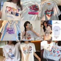 Sweetเสื้อยืดสีขาว 10 ลาย โอเวอร์ไซส์ งานสกีนมาตรฐาน เนื้อผ้าเด้ง ผ้าไม่ติดตัว ใส่สบาย A1-10