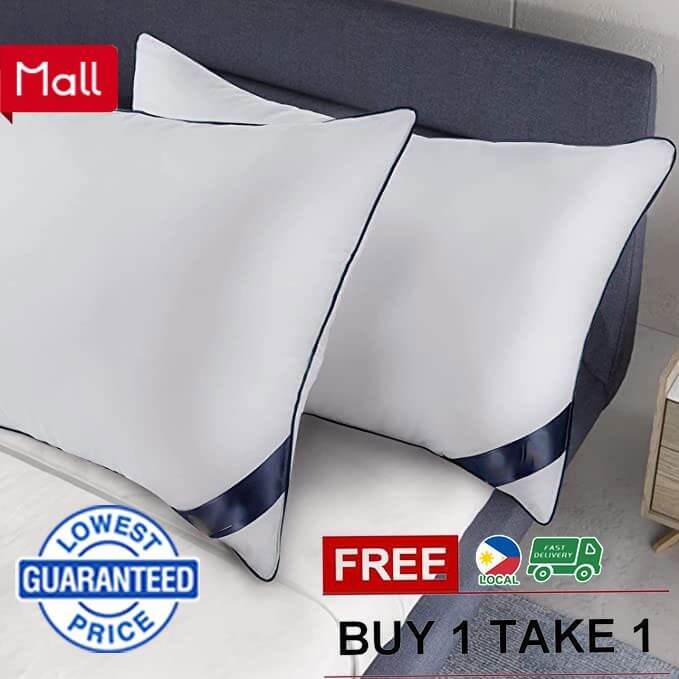 BUY 1 TAKE 1 Premium Hilton Hotel Pillow 42x67CM 1000Grams Camfortable