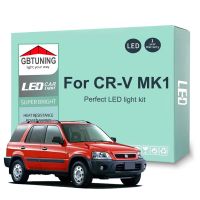 CR-V ชุดสำหรับฮอนด้าหลอดไฟตกแต่งภายใน LED 8ชิ้นโคมไฟหีบฝาทรงโค้งอ่านหนังสือในรถยนต์อ่าน1998 1999 1995ได้