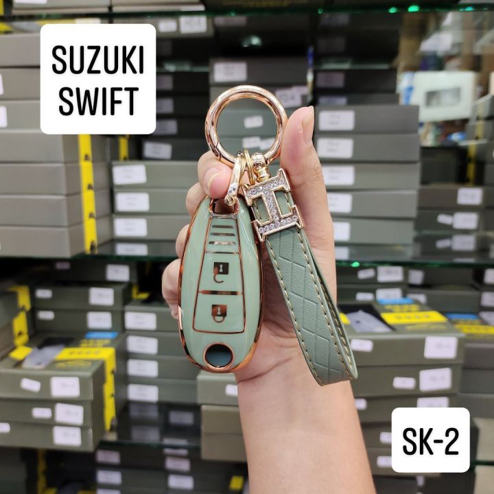 suzuki-swift-ปลอกกุญแจ-เคสกุญแจ-รถยนต์-tpu-พร้อมพวงกุญแจ-ราคาพิเศษ-ส่งจากไทย