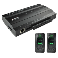 ZK Inbio 160 260 460 IP-Based Tcp/ip บอร์ดคอนโทรลการเข้าถึงประตูด้วย RS485การสื่อสารกับ IP65 ZK FR1200 RS485เครื่องอ่านบัตรลายนิ้วมือ