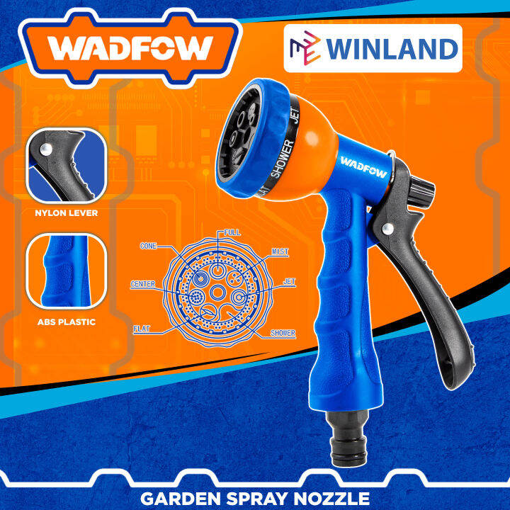 WADFOW by Winland WSN1E07 Garden Spray / Shower Water Hose Nozzle with