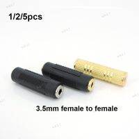 3.5mm Female to 3.5mm Female Jack Stereo Connector Coupler Adapter Audio Cable Extension gold nickel plating for Car AUX DVD 17TH