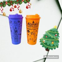 แก้ว 22 oz pp แข็ง สกรีนลาย  Merry Christmas  พร้อมฝา 2 in 1 แข็ง คละสี  รหัส K-22/k/90