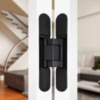 2PCS 80KG  Casement Gate Heavy Duty Black Hidden Hinge 3D Adjustable Wood Door Conceal Hinge Home Improvement Accessories