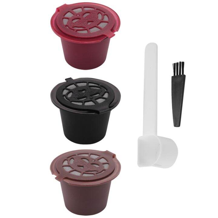 3 Pcs Refillable Reusable Espresso Capsule for Nespresso Coffee Machine