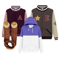 Spot parcel post Kids The Owl Cos House Luz Noceda Gus Cosplay Hooded Hoodie Short Sleeve T-Shirt Zip Up Baseball Jacket Coat Flannel Scarf