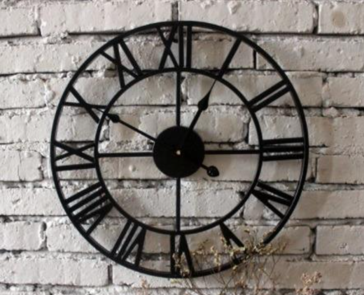 [SG SELLER] LUXURY WALL CLOCK METAL WROUGHT IRON 60 CM DIAMETER HANGING