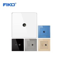 FIKO Toughened glass panel 86 type one position two position single hole double hole TV weak current power socket panel