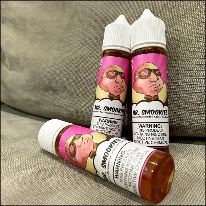 kaspDQ VAPE JUICE / FLUFF IT UP MR. SMOOKIES (Strawberry marshmallow cookie ice cream) 60mL
