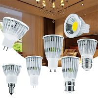 Gu10ไฟสปอตไลต์ Cob Led Mr16 E14 E27 Ac Dc 12V 6W 9W 12W หลอดสปอร์ตไลท์โคมไฟพลังงานสูง Ac 110V 220V