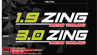 สติ๊กเกอร์กระจกหลังสะท้อนแสง 3m แท้ คำว่า 1.9 ZING / 3.0 ZING RACING THAILAND