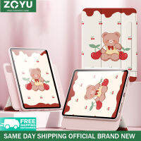 ZOYU Acrylic เคส ipad พาสเทล น่ารักการ์ตูน HD DIY ใส720 ° แม่เหล็กที่ถอดออกได้อะคริลิต่อต้านดัดกรณีที่มีช่องเสียบดินสอ (ช่องเสียบปากกาขวา) สำหรับ iPad Air 5 2022 Air 4 2020 iPad 2021 Pro 11 iPad 7th 8th 9th Gen Mini 6 สมาร์ทที่ถอดออกได้แม่เหล็กสีชมพู