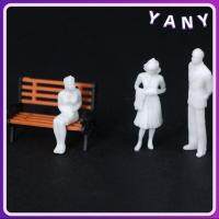 YANY 100Pcs น่ารักค่ะ ของเล่น สีขาว ตัวเลขทิวทัศน์ 1:100/1:75/1:50 Scale คนสร้างแบบจำลอง สถาปัตยกรรม DIY ตัวอักษร