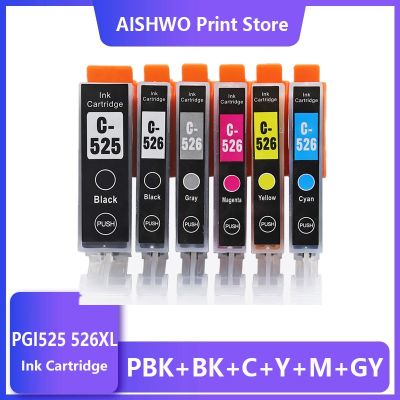 6PK PGI525 PGI 525 CLI 526 Ink Cartridges for Canon Pixma iP4850 ix6550 MG5150 MG5250 MG6150 MG8150 MX885 MG5350 Printer Ink Cartridges