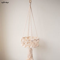 SUC Woven Cotton Rope Fruit Hanging Basket Multifunctional Storage Baskets For Kitchen Living Room Bathroom