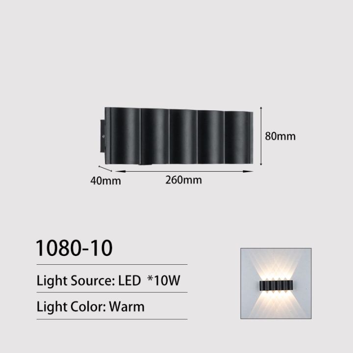 โคมไฟติดผนังภายนอก-led-กันน้ํา-สไตล์โมเดิร์น-สําหรับกลางแจ้ง-โคมไฟกันน้ํา