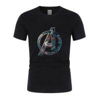 Marvel Avenger 100 Cotton Black Solid T Shirt Men Causal Basic Tshirt Male Classical Gildan Spot 100% Cotton