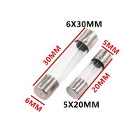 【YF】 5x20 6x30 Glass Fuse Fast 250V 0.1A 0.2A 0.5A 1A 2A 3A 3.15A 4A 5A 6A 7A 8A 10A 12A 15A 20A 30A Quick Blow 5x20mm 6x30mm