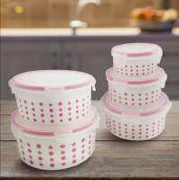 Air Tight Food Containers microwave safe Set of 5