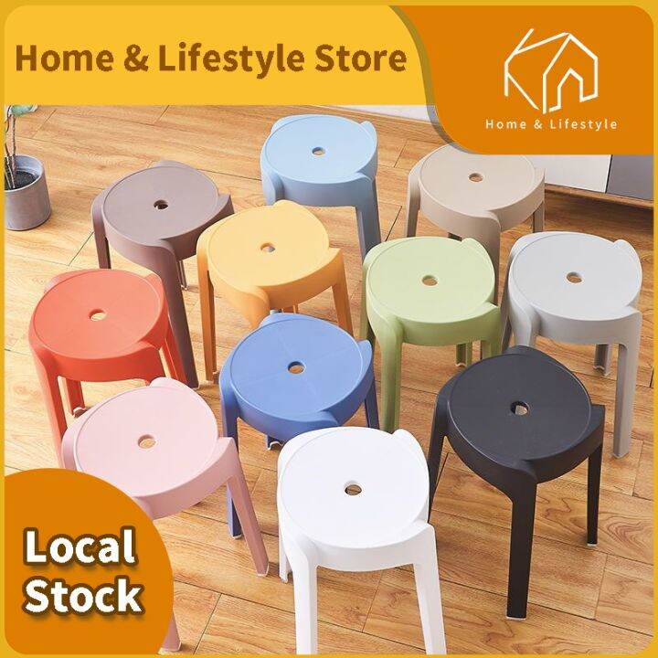 Modern simple and thickened plastic chair storage chair/stool/plastic