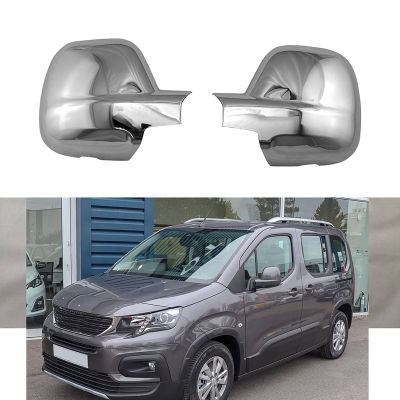 ABS Chrome Car Side Door Rear View Mirror Cover for Berlingo III/Rifter / Combo E/ Partner II 2012-2018