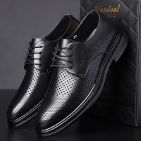 Men Flat / 6CM Heightening Elevator Shoes Hollow Business Formal Leather Shoes Man British Dress Casual Wedding Shoes High Heel