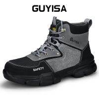 CODaith62sfe GUYISA Safety Shoes Mens Steel Toe Toe Non-Slip Comfortable High Top Fashion Work Boots