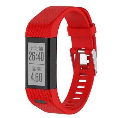 สายนาฬิกาข้อมือซิลิโคนสมาร์ทวอท์ชสำหรับ Garmin Vivosmart HR + (สีแดง) (ขายเอง)