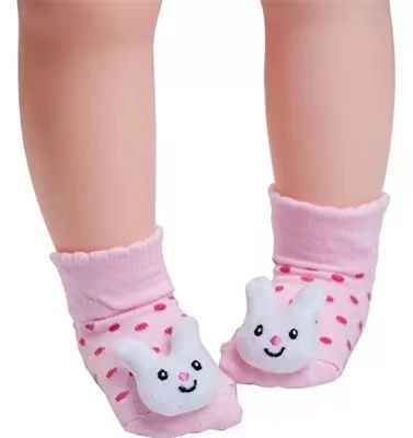 การ์ตูนถุงเท้าเด็กตุ๊กตาผ้าฝ้ายถุงเท้าทารกแรกเกิดถุงเท้าสามมิติ-0-12-เดือน