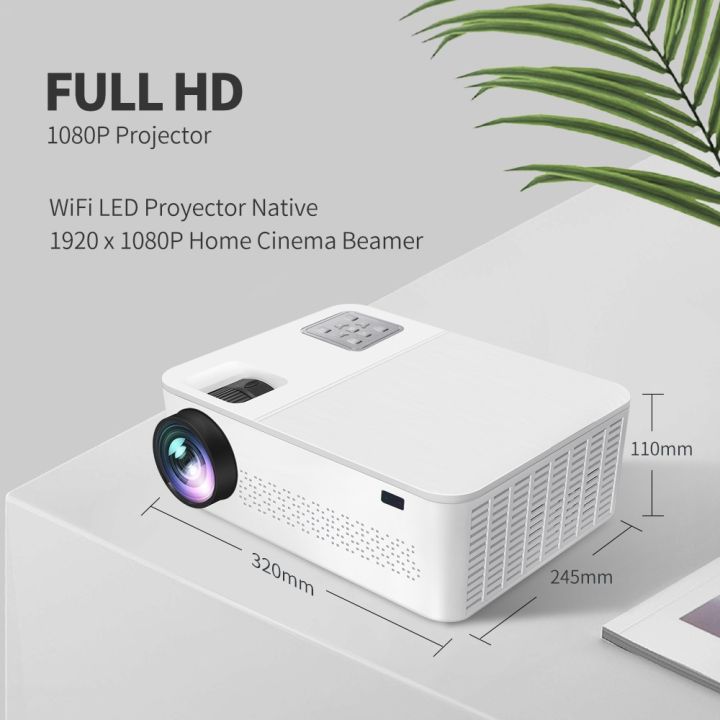 Proyector Groview con Wifi Bluetooth 1080p Full HD Compatible con