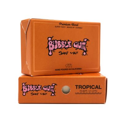 Bubblegum Surf Wax Premium Tropical-Surfboard Wax for surfboards, skimboards, bodyboards