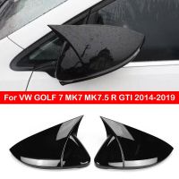 สำหรับ VW GOLF 7 MK7 MK7.5 R GTI 2014-2019สติกเกอร์ติดขอบกระจกมองหลังรถยนต์ประตูด้านนอกหมวกแก๊ปมีปีกวิวเคสด้านหลัง