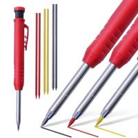 Woodworking Mechanical Pencil 0.28mm Solid Carpenter Pencil 3 Colors Refill Construction Marking Tool for Carpenter Scriber Arch