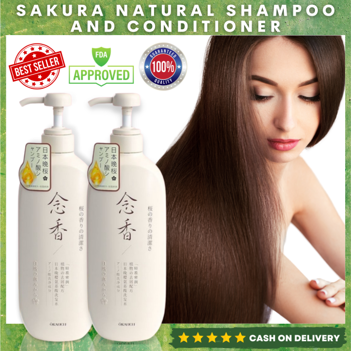 100 Original Organic Japan 🌸Sakura Shampoo and Conditioner 🌸Tangle