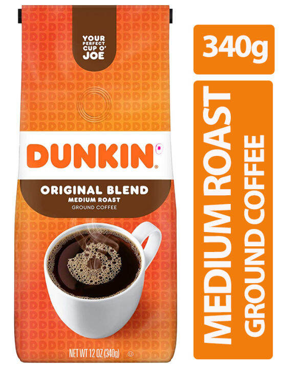 Dunkin' Original Blend Medium Roast Ground Coffee 12 Ounces / 340g