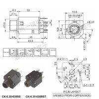 New Product 6.35-630Bs Full Plastic 6.35Mm Microphone With Nut Amplifier Stereo 5-Pin Pin Stereo Headphones Jack