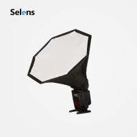 Selens 19ซม.Mini Octagon แผ่นเจลติดไฟแฟลชพับได้สำหรับรองเท้าร้อนแฟลช Speedlite