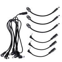 Guitar Effect Cable Set, 5-Way Daisy Chain Cable, Battery Clip Cable,Power Supply Converter Cable for Guitar