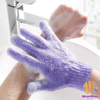 MegaMate ถุงมืออาบน้ำ ถุงมือขัดผิวอาบน้ำ ขจัดเซลล์ผิวเก่า พร้อมส่ง Glove-style bath towel สปอตสินค้า Maygo