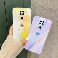 เคสสำหรับ Redmi Note 9 4G ซิลิโคนลายการ์ตูน Note9 Redmi นิ่มฝาหลังภาพวาดสีน้ำมันด้านข้าง